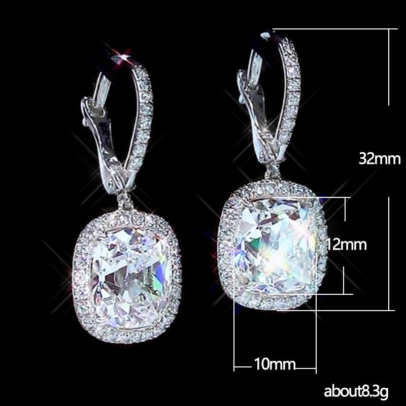 Fine Zircon-embedded Earrings Fashion Pendant For Women