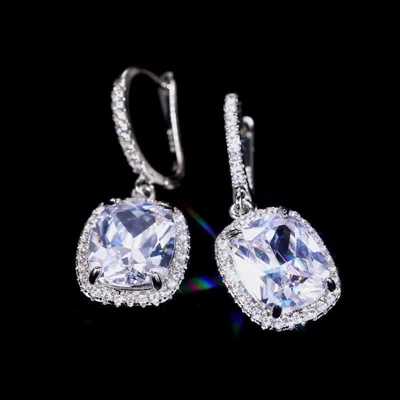Fine Zircon-embedded Earrings Fashion Pendant For Women