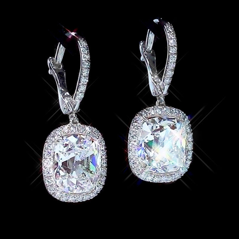 Fine Zircon-embedded Earrings Fashion Pendant For Women