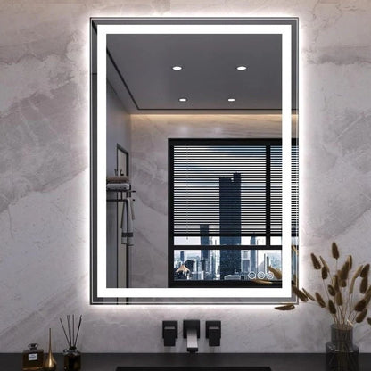 Square Defogging Bathroom Mirror Bathroom LED Light